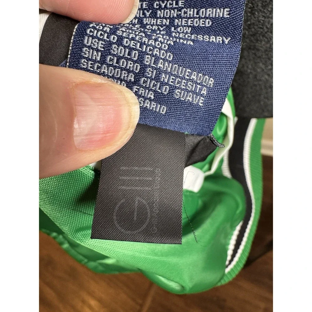 NBA Boston Celtics Reversible Varsity Bomber Jacket Green Black Embroidered Mens